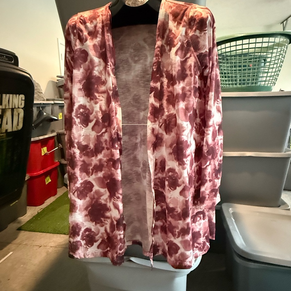 Floral Open Front Cardigan p64